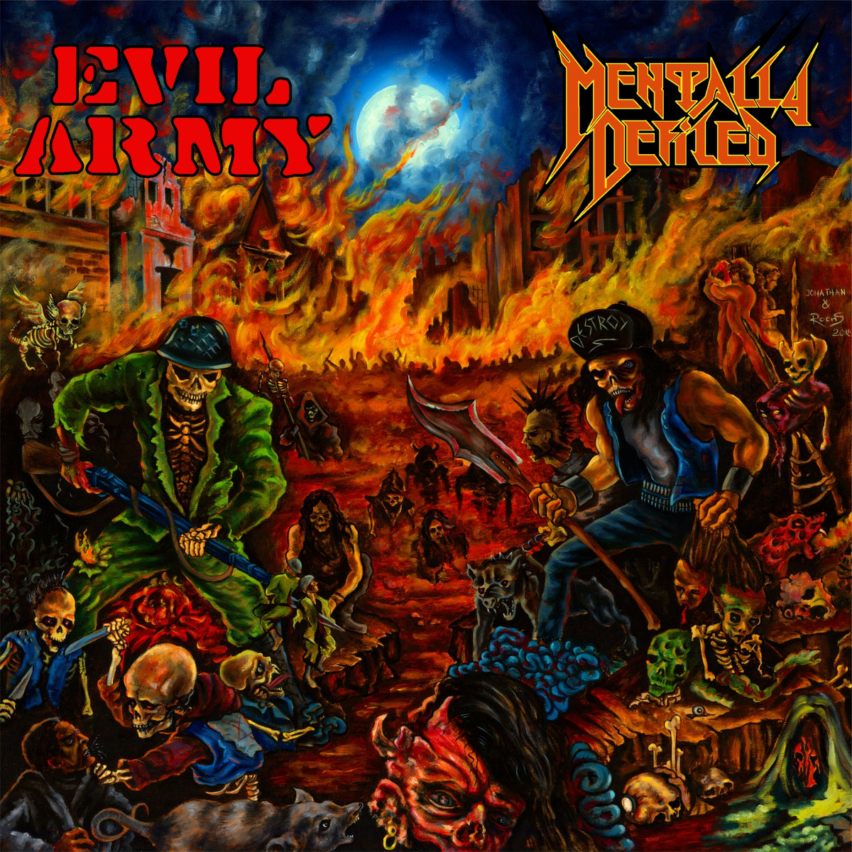 MENTALLY DEFILED / EVIL ARMY  - SPLIT